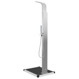 Outdoor Shower with Tray WPC Stainless Steel 3051288