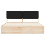 Bed Frame with Upholstered Headboard Black 200 x 200 cm 3398141