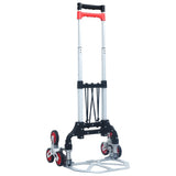 146445 Foldable Stair Transport Trolley 70 kg Aluminium Silver