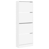 Shoe Cabinet White 60x21x163.5 cm Engineered Wood 839903