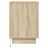 ZNTS Bedside Cabinet with LED Lights Sonoma Oak 38x34x50 cm 861269