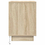 Bedside Cabinet with LED Lights Sonoma Oak 38x34x50 cm 861269