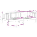 Day Bed without Mattress Grey Solid Wood Pine 90x200cm 806942