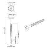 Wood Screws 1900 pcs Silver Steel 864393