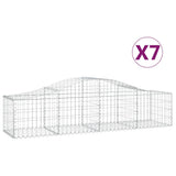 Arched Gabion Baskets 7 pcs 200x50x40/60 cm Galvanised Iron 3145582