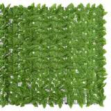 Balcony Privacy Screen with Green Leaves 300x150 cm 3216425