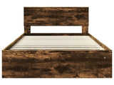 Bed Frame Smoked Oak 100 x 200 cm Solid Pine Wood 3410640