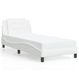 Bed Frame without Mattress "Zadar" White 100x200 cm Faux Leather 3208164