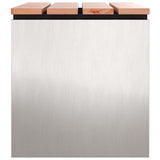 Garden Bench Silver 60 x 40 x 43 cm Stainless steel 874895