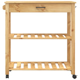 ZNTS Kitchen Trolley MONZA 84x40x90 cm Solid Wood Pine 376100
