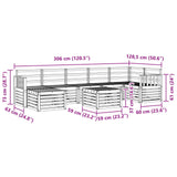 Outdoor Sofa Set 8 pcs Natural Solid Acacia Wood 3375199