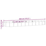 Garden Raised Bed Galvanised Steel 450x140x36 cm Anthracite 319041