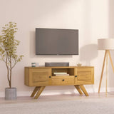 TV Cabinet 110x30x50 cm Solid Wood Teak 340869