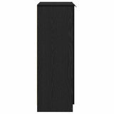 Shoe Cabinet Black Oak 59 x 35 x 100 cm Engineered Wood 862102