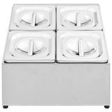 Gastronorm Container Holder with 4 GN 1/6 Pan Stainless Steel 51223