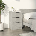 ZNTS Bedside Cabinet Concrete Grey 40x36x65 cm 811276