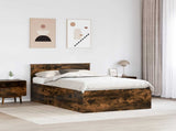 Bed Frame Smoked Oak 120 x 200 cm Engineered Wood 3408603