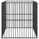 Dog Playpen 4 Panel Black Galvanised Steel 172209
