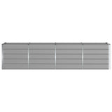 Planter Light Grey 320 x 80 x 75 cm Steel 42018145