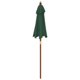 Garden Parasol with Wooden Pole Green 196x231 cm 363160