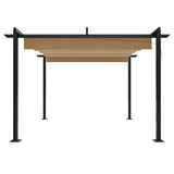 Garden Gazebo with Retractable Roof 3x3 m Taupe 318536
