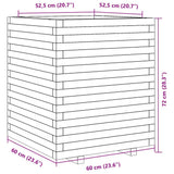 Garden Planter White 60x60x72 cm Solid Wood Pine 3282615