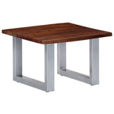 Coffee Table with Live Edges 60x60x40 cm Solid Acacia Wood 247826