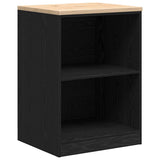 ZNTS Garage Cabinets 2 pcs Black Engineered Wood 3328279