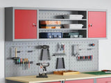 Tool Cabinet Set with Shelf 4 pcs Red Powder-Coated Steel 3321407