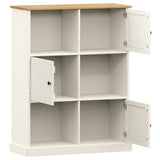 Bookcase VIGO White 90x35x114.5 cm Solid Wood Pine 353182