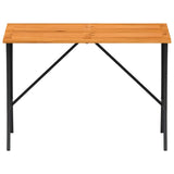 Garden Table with Acacia Wood Top Black 105x75x72 cm Poly Rattan 4104138