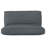 Pallet Cushion Set 2 pcs Anthracite 120 x 80 x 12 cm 3329079