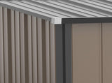 5.3 x 3.1ft Corrugated Steel Garden Shed - Brown T3398P328400
