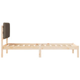 Bed Frame with Upholstered Headboard Taupe 80 x 200 cm 878082