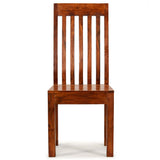 Dining Chair Set of 4 Brown Solid acacia wood Standard Durable 275273