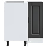 Kitchen Corner Base Cabinet Porto Black Engineered Wood 853988