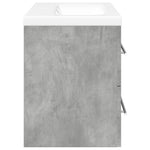 ZNTS 2 Piece Bathroom Furniture Set Concrete Grey Engineered Wood 3324921
