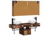 Bathroom Cabinet Set 4 pcs Old Wood 103.5 x 15.5 x 70 cm 3406269