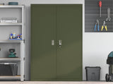 Storage Cabinet Olive Green 90 x 40 x 180 cm Steel 3406170
