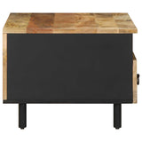 Coffee Table Black 80x54x40 cm Solid Rough Wood Mango 4018641
