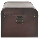 Treasure Chest with Latches Dark Brown 90x50x39.5 cm Plywood 4010549