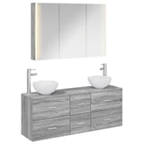 Bathroom Furniture Set 4 pcs Grey Sonoma 3406708