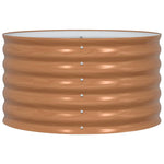 Garden Raised Bed Brown 80 x 80 x 44 cm Steel 42011334