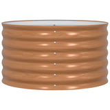 Garden Raised Bed Brown 80 x 80 x 44 cm Steel 42011334