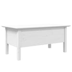 ZNTS Coffee Table BODO White 100x55x45 cm Solid Wood Pine 355068