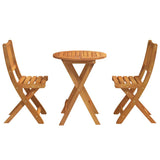 Bistro Set Folding 3 pcs Oil Natural Solid Acacia Wood 4105512