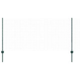 Embedded Fence Post 11 pcs Green 140 cm Powder-Coated Steel 42006265