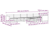 Sectional Sofa Set 6 pcs Natural Solid Acacia Wood 3384445