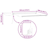 Electric Retractable Awning Anthracite 3.5 x 2 m 3421962