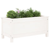 Garden Planter White 82.5x40x39 cm Solid Wood Pine 825255